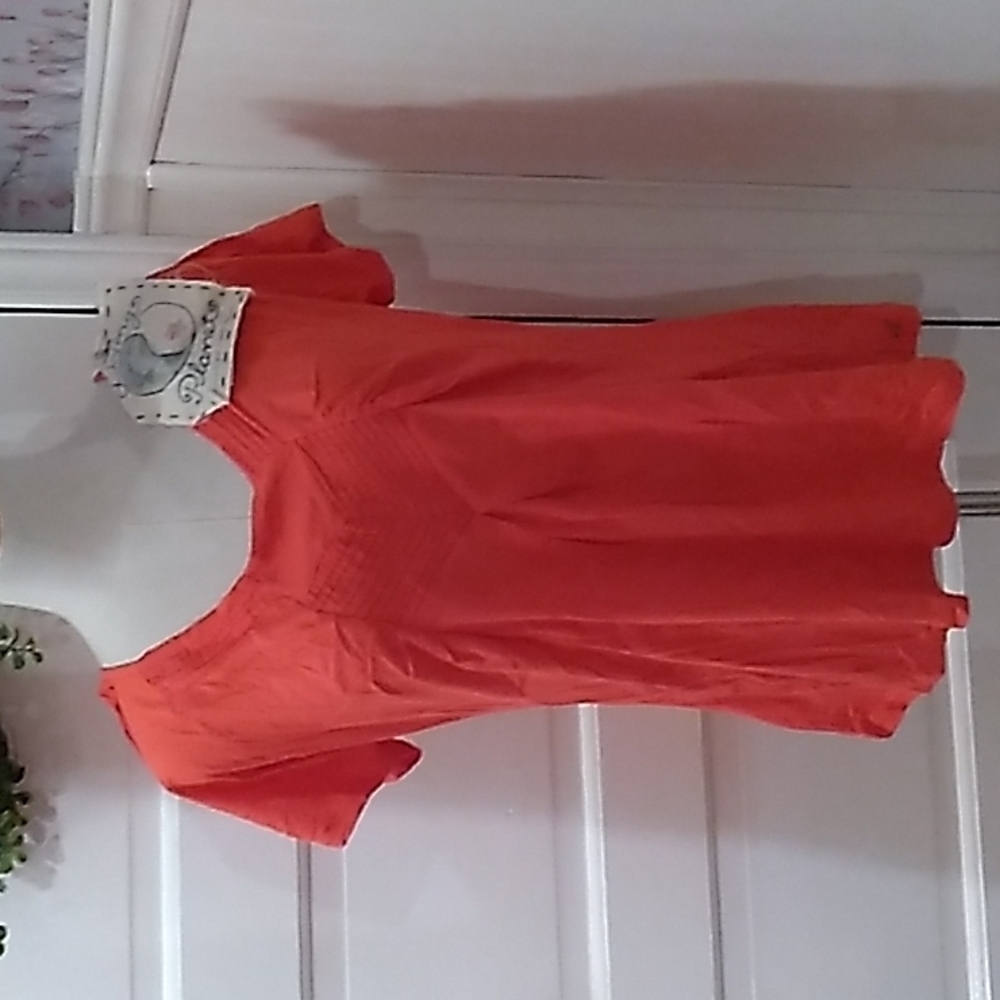 Living Planet large pink short sleeve blouse 👚shirt nwt